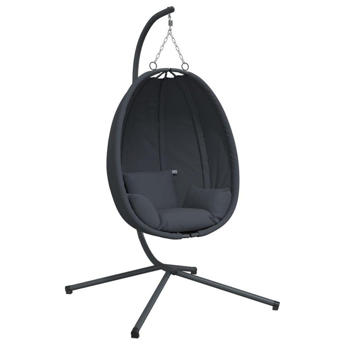 Hanging Egg Chair with Stand in Anthracite - Little and Giant Explorers vidaXL