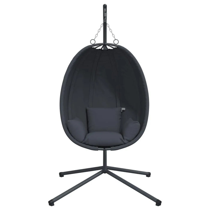 Hanging Egg Chair with Stand in Anthracite - Little and Giant Explorers vidaXL