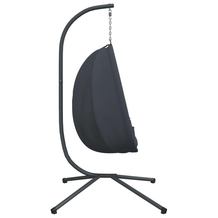 Hanging Egg Chair with Stand in Anthracite - Little and Giant Explorers vidaXL