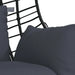 Hanging Egg Chair with Stand in Anthracite, Rattan and Steel - Little and Giant Explorers vidaXL