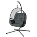 Hanging Egg Swing Chair - Dark Grey | Cushions and Adjustable Chain – Breathable Mesh OUTSUNNY - Little and Giant Explorers Outsunny