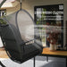 Hanging Egg Swing Chair - Dark Grey | Cushions and Adjustable Chain – Breathable Mesh OUTSUNNY - Little and Giant Explorers Outsunny