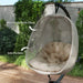 Hanging Egg Swing Chair with Stand – Khaki | Folding Basket, Cushion and Safety Tether OUTSUNNY - Little and Giant Explorers Outsunny