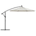 Hanging Parasol with LED Lighting in Sand - Little and Giant Explorers vidaXL