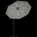 Hanging Parasol with LED Lighting in Sand - Little and Giant Explorers vidaXL