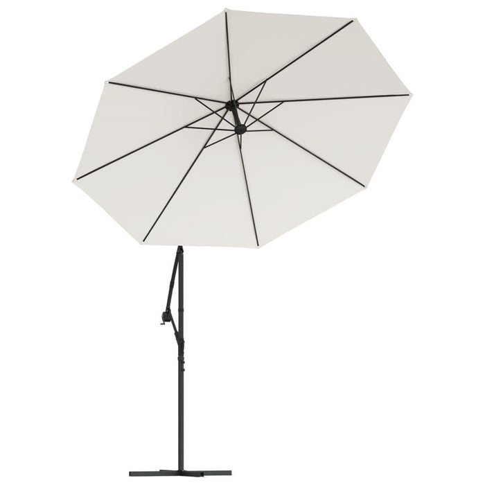 Hanging Parasol with LED Lighting in Sand - Little and Giant Explorers vidaXL