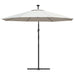 Hanging Parasol with LED Lighting in Sand - Little and Giant Explorers vidaXL