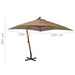 Hanging Parasol with Pole in Taupe and Solid Fir Wood (3 x 3m) - Little and Giant Explorers vidaXL