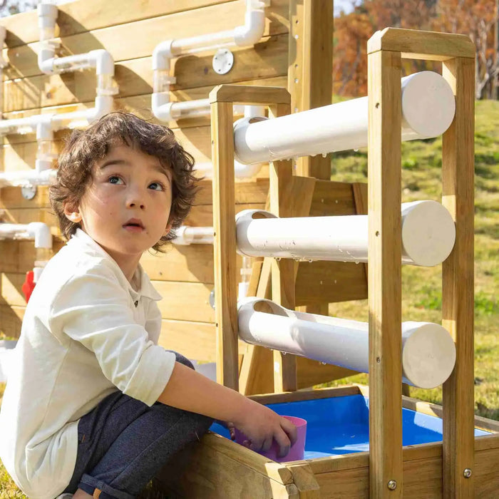 Happy Water Drip Wooden Play Wall | Sensory Water Play - Little and Giant Explorers Classic World