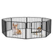 Heavy Duty Dog Pen with 8 Panels 60cm - Little and Giant Explorers PawHut