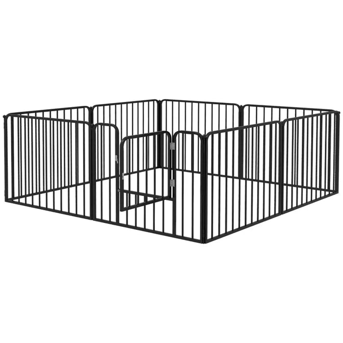 Heavy Duty Dog Pen with 8 Panels 60cm - Little and Giant Explorers PawHut