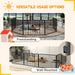 Heavy Duty Dog Pen with 8 Panels 60cm - Little and Giant Explorers PawHut