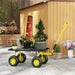 Heavy Duty Garden Trolley – 150kg Capacity | Steel Frame - 4 Pneumatic Tyres OUTSUNNY - Little and Giant Explorers Outsunny