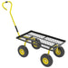 Heavy Duty Garden Trolley – 150kg Capacity | Steel Frame - 4 Pneumatic Tyres OUTSUNNY - Little and Giant Explorers Outsunny