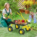 Heavy Duty Garden Trolley – 150kg Capacity | Steel Frame - 4 Pneumatic Tyres OUTSUNNY - Little and Giant Explorers Outsunny