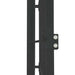 Close-up of black steel latch on heavy-duty outdoor dog kennel panel