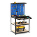 Heavy-Duty Workbench – Navy Metal Garage Table | Pegboards and Hanging Accessories COSTWAY - Little and Giant Explorers Costway