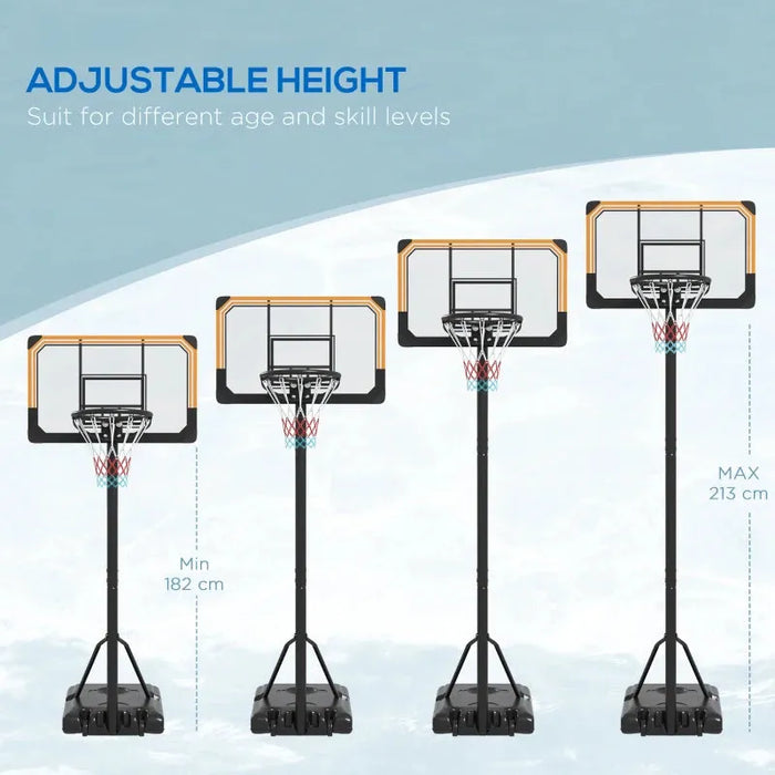 Height Adjustable Basketball Stand | 182 - 213cm - Little and Giant Explorers SPORTNOW