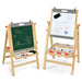Height-Adjustable Kids 3-in-1 Art Easel | Whiteboard, Blackboard and Paper Roll COSTWAY - Little and Giant Explorers Costway