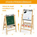 Height-Adjustable Kids 3-in-1 Art Easel | Whiteboard, Blackboard and Paper Roll COSTWAY - Little and Giant Explorers Costway
