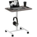 Height Adjustable Standing Desk with Wheels and Headphone Hook in Grey - Little and Giant Explorers HOMCOM