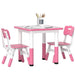 Height Adjustable Toddler Table and Chair Set in Pink - Little and Giant Explorers AIYAPLAY