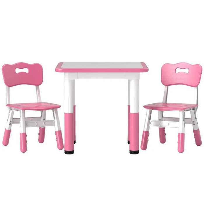 Height Adjustable Toddler Table and Chair Set in Pink - Little and Giant Explorers AIYAPLAY