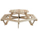 Hexagon Picnic Table for 6 Kids with Benches in Solid Wood Fir - Little and Giant Explorers vidaXL