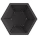 Hexagonal Outdoor Fire Pit – Matte Black Steel | Weather-Resistant Design 50cm Garden Heater VIDAXL - Little and Giant Explorers vidaXL