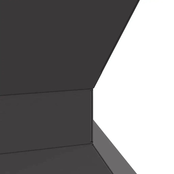 Hexagonal Outdoor Fire Pit – Matte Black Steel | Weather-Resistant Design 50cm Garden Heater VIDAXL - Little and Giant Explorers vidaXL