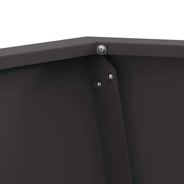 Hexagonal Outdoor Fire Pit – Matte Black Steel | Weather-Resistant Design 50cm Garden Heater VIDAXL - Little and Giant Explorers vidaXL