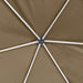 Hexagonal Pop-Up Marquee with Sidewalls in Taupe (3.6 x 3.1m) 220g/m² - Little and Giant Explorers vidaXL