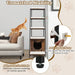 Hidden Cat Litter Box Furniture - Rustic Coffee | 5-Tier Shelves - Washroom Enclosure COSTWAY - Little and Giant Explorers Costway