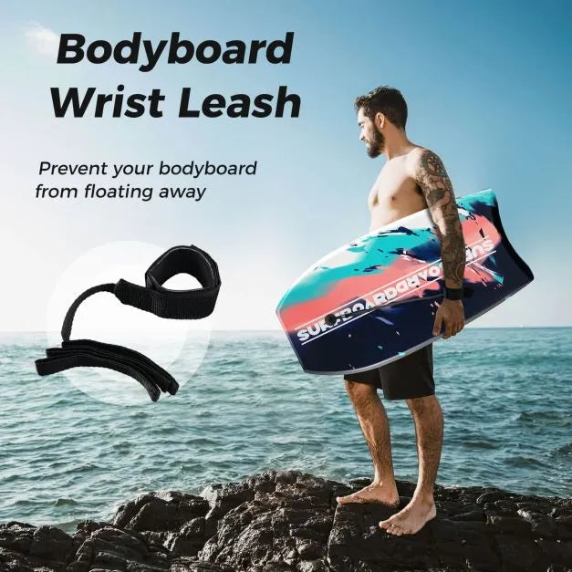 Lightweight Body Board with Wrist Leash | Small 84cm - Little and Giant Explorers Costway