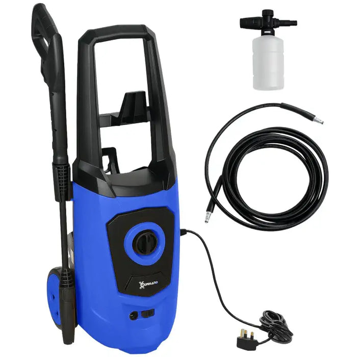 High Pressure Washer – Blue | 1800W Electric Jet Washer - 6m Hose and Snow Foam Bottle DURHAND - Little and Giant Explorers DURHAND