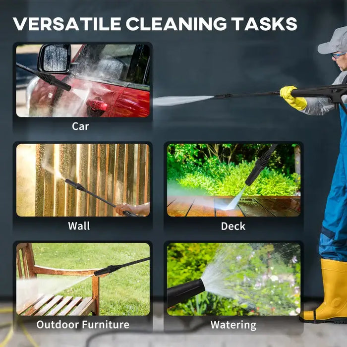 High Pressure Washer – Blue | 1800W Electric Jet Washer - 6m Hose and Snow Foam Bottle DURHAND - Little and Giant Explorers DURHAND