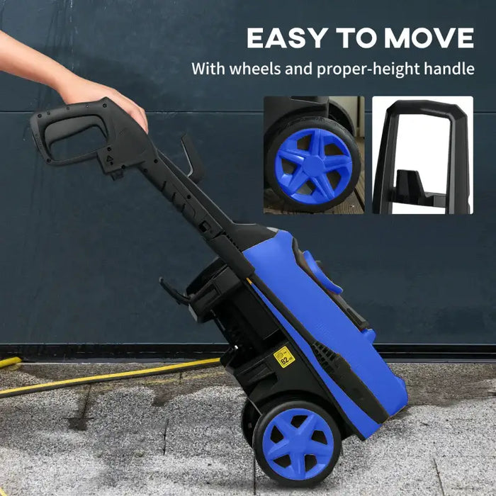 High Pressure Washer – Blue | 1800W Electric Jet Washer - 6m Hose and Snow Foam Bottle DURHAND - Little and Giant Explorers DURHAND