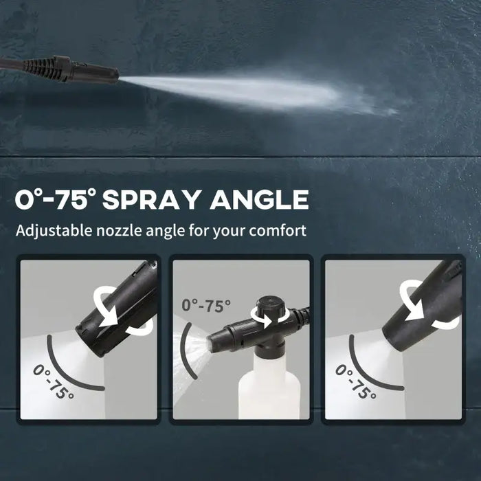 High Pressure Washer – Blue | 1800W Electric Jet Washer - 6m Hose and Snow Foam Bottle DURHAND - Little and Giant Explorers DURHAND