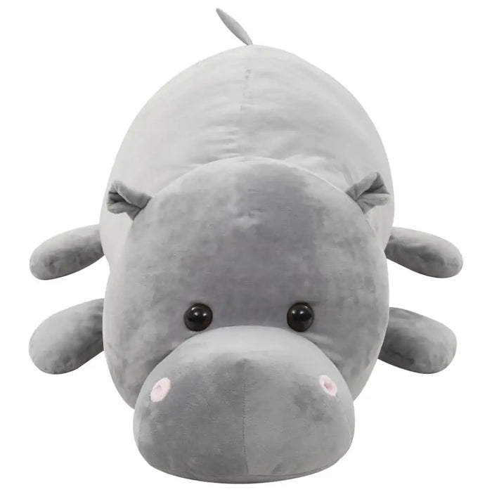 Hippo Cuddly Toy | Grey Lifelike Plush Friend with Cotton Filling - Little and Giant Explorers vidaXL
