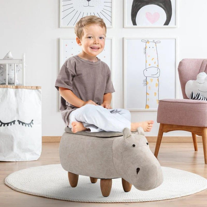 Hippo Storage Ottoman - Little and Giant Explorers HOMCOM