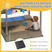 House-Designed Wooden Sandbox with Blackboard and Toys - Little and Giant Explorers Outsunny