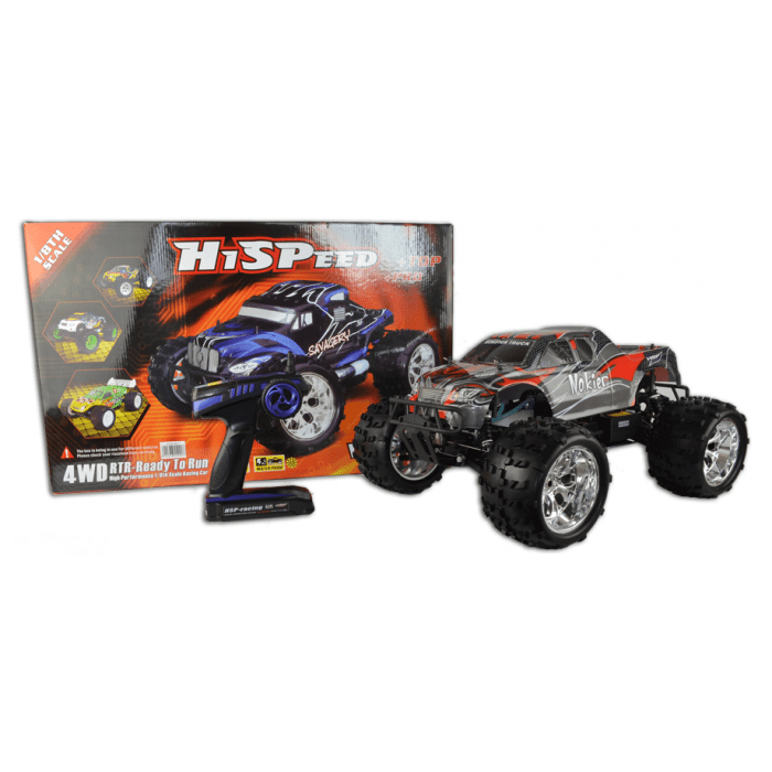 HSP 1/8TH Scale 4WD Off Road Nitro Monster RC Truck 2.4GHz | Black and Red - Little and Giant Explorers HSP