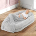 Human Dog Bed with Soft Blanket and Plump Pillow in Grey - Little and Giant Explorers Costway