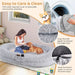 Human Dog Bed with Soft Blanket and Plump Pillow in Grey - Little and Giant Explorers Costway