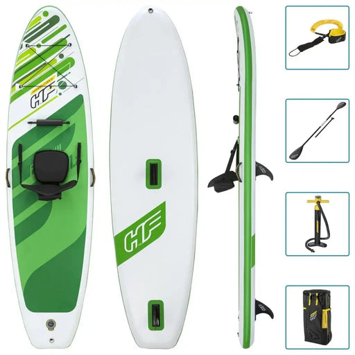 Hydro-Force Freesoul inflatable SUP set with paddle, seat, pump, and carry bag