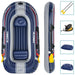 Hydro-Force Treck X2 inflatable boat set with paddles and accessories, blue and grey