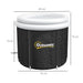 Outsunny inflatable cold plunge ice tub bath, black with white rim, showing size dimensions.
