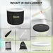 Outsunny ice bath tub kit with inflatable tub, support poles, pump, covers, manual, and carry bag