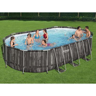 Power Steel Swimming Pool Set - Oval (488 x 305 x 107cm) - Little and Giant Explorers Bestway