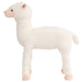 White plush lamb toy on a white background